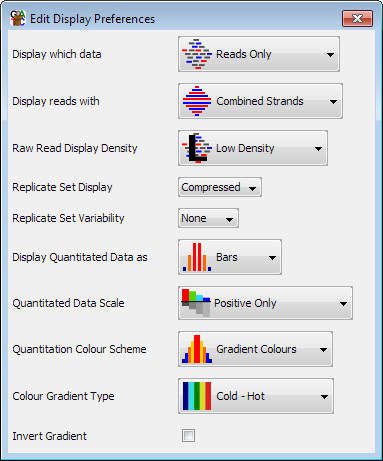 Data Track Display Options