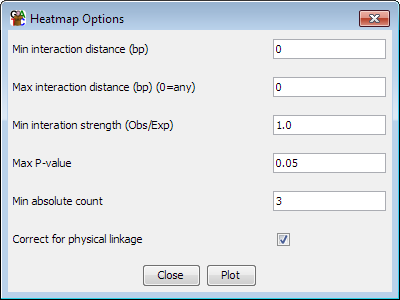 HiC pre-calculation options