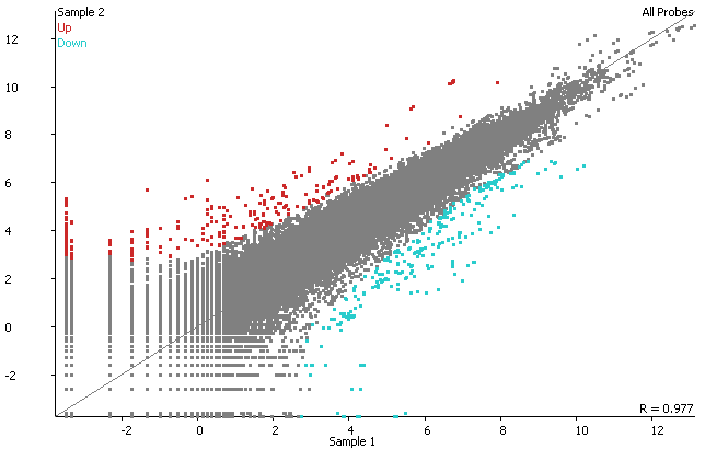 A Scatter Plot with sublists highlighted