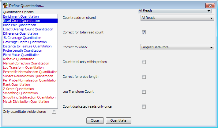 Quantitation Options