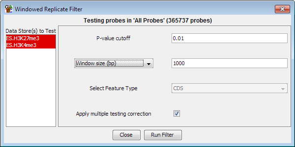 Replicate Filter Options